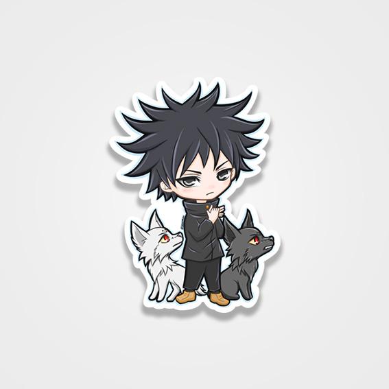 Chibi Cute Fushiguro Megumi Wolves Jujutsu Kaisen