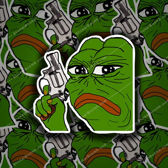 Angry Pepe The Frog, Pepe The Frog with a Gun, Pepe The Frog with a Weapon, Pepe