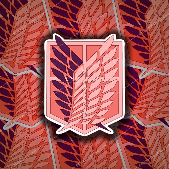 Attack on titan Logo red little