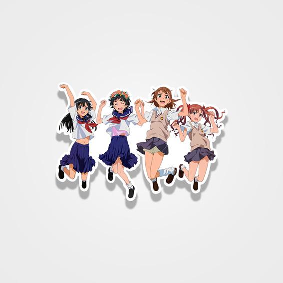 Toaru Kagaku - Misaka Mikoto, Shirai Kuroko, Saten Ruiko & Uiharu Kazari