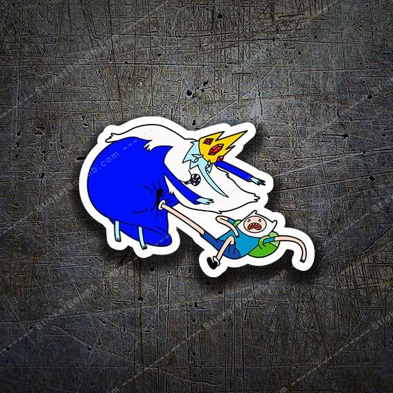 Adventure Time Ice King and Finn Fighting