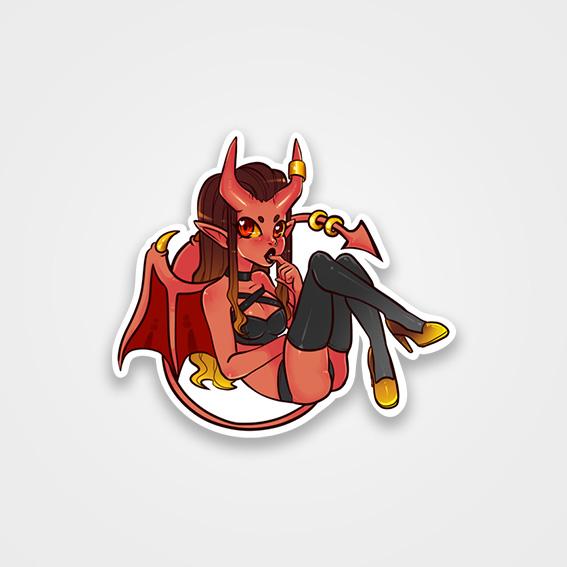 Demon girl sticker 1